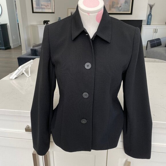 Jaxsport Classic 4 Button Lined Polyester Blazer Jacket Black Sz 6 NWT - Picture 1 of 10